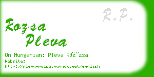 rozsa pleva business card